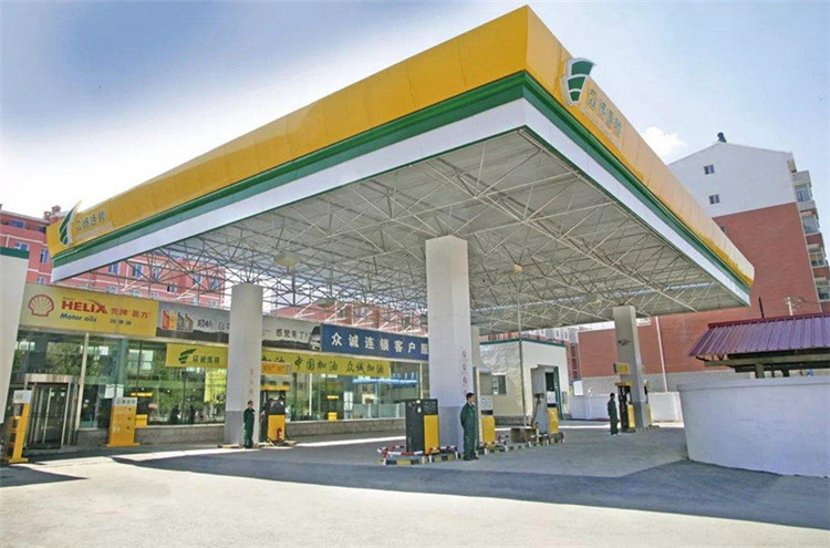 韩城加气站钢结构网架案例7